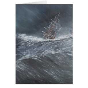 Beagle HMS dans une tempête au large du Cap Horn