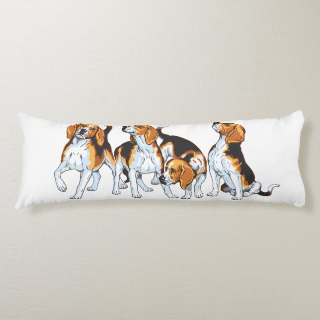 beagle hound body pillow (Front)