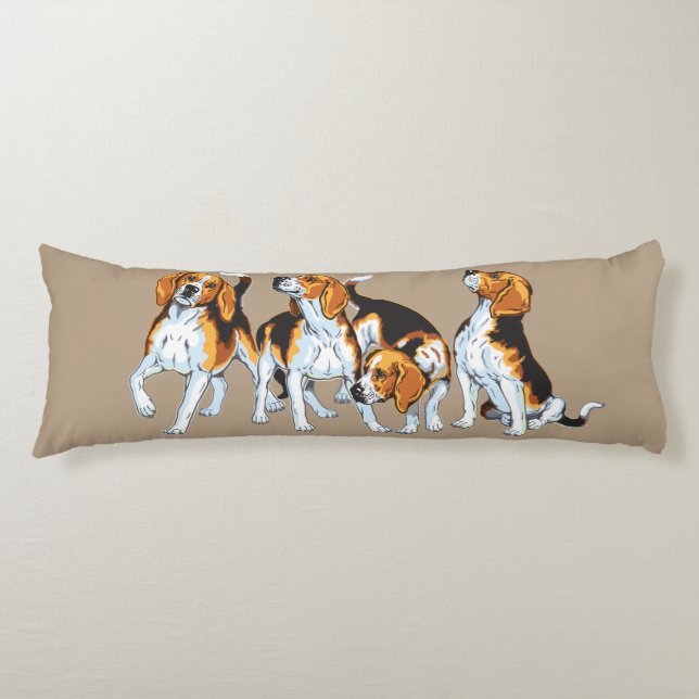 beagle hound body pillow (Front)