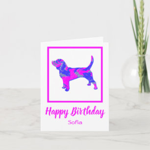 Beagle Hound Dog Funny Carte d'anniversaire