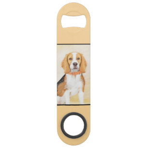 Beagle Hound Dog Painting Original Animal Art Bar Key