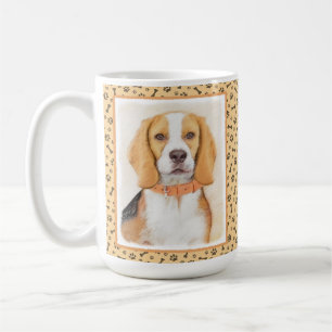 Beagle Hound Dog Painting Original Animal Art Coffee Mug
