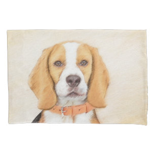 Beagle Hound Dog Painting Original Animal Art Pillowcase