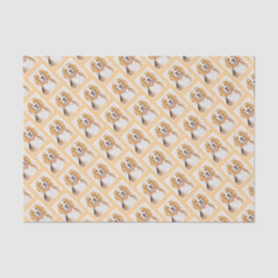 Beagle Hound Dog Painting Original Animal Art Tissue Paper