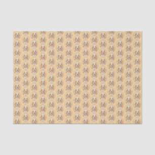 Beagle Hound Dog Painting Original Animal Art Tissue Paper