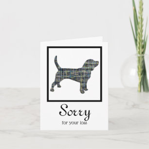 Beagle Hound Dog Pet Sympathy Card