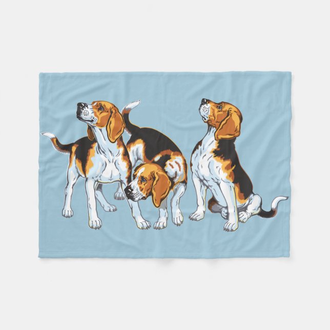 beagle hound fleece blanket (Front (Horizontal))