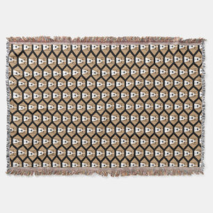 Beagle Hound Honeycomb Pattern Throw Blanket