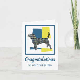 Beagle Hound New Puppy Congratulations Greeting Card