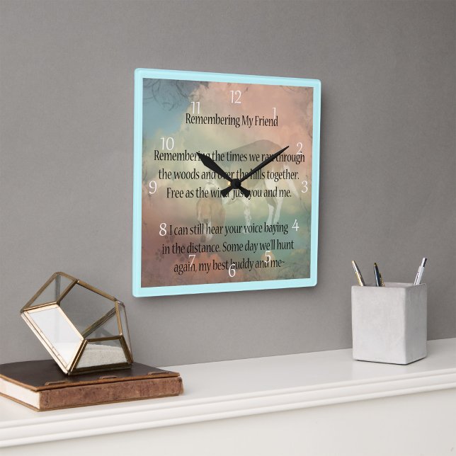 Beagle Hound Pet Memorial Wall Clock (Creator Uploaded)