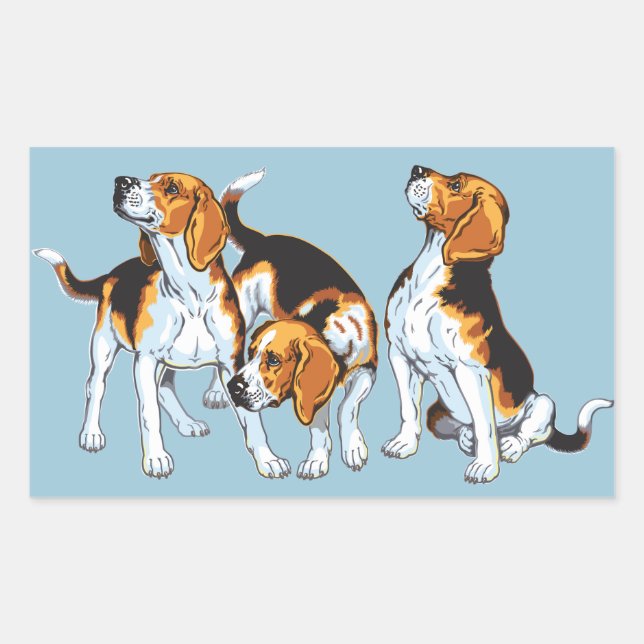beagle hound sticker (Front)