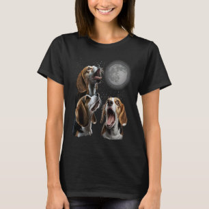 Beagle Howling At Moon for Mom & Dad T-Shirt