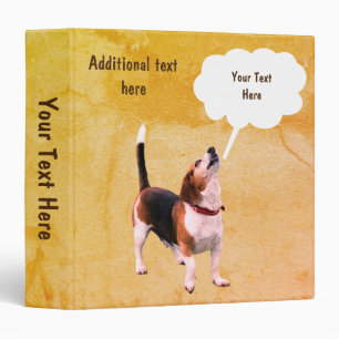 Beagle Howling Cute Personalized Binder