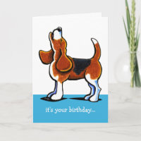 Beagle Howling Funny Birthday