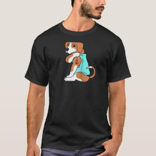 Beagle I Love Dad  Dog Raglan T-Shirt