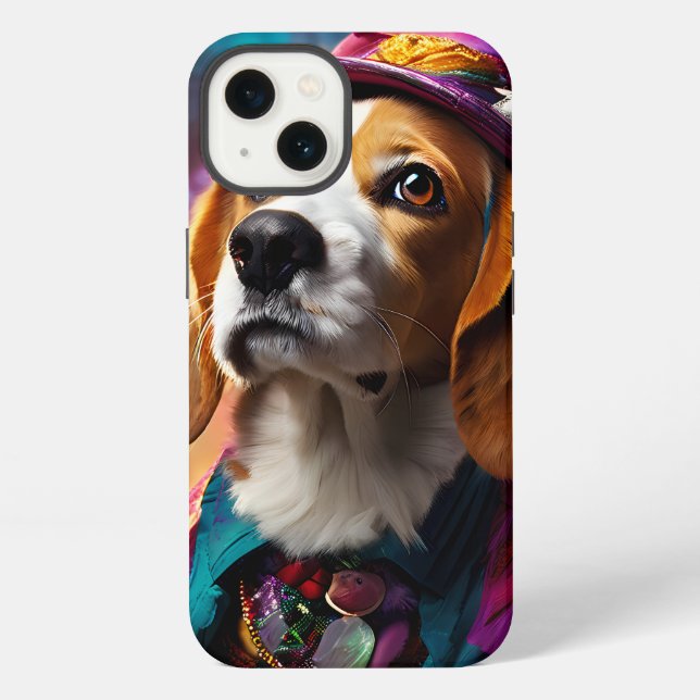  Beagle in a Pink Hat  iPhone Case (Back)