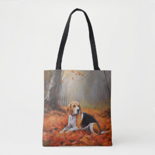 Beagle in Autumn Leaves Fall Inspire Tote Bag