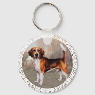 Beagle in Country Setting Keychain