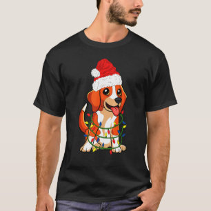 Beagle In Santa Hat T-Shirt