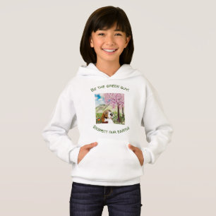 Beagle In Spring  Nature Sweatshirt for Girls