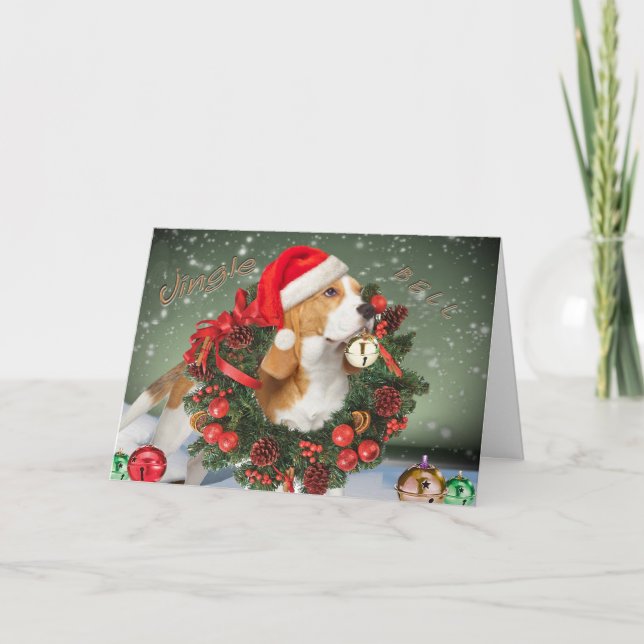 Beagle Jingle Bell Cards (Front)