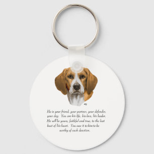 Beagle Keepsake MALE Keychain