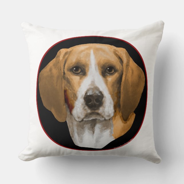 Beagle Keepsake MALE Throw Pillow (Front)