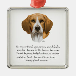 Beagle Keepsake Metal Ornament
