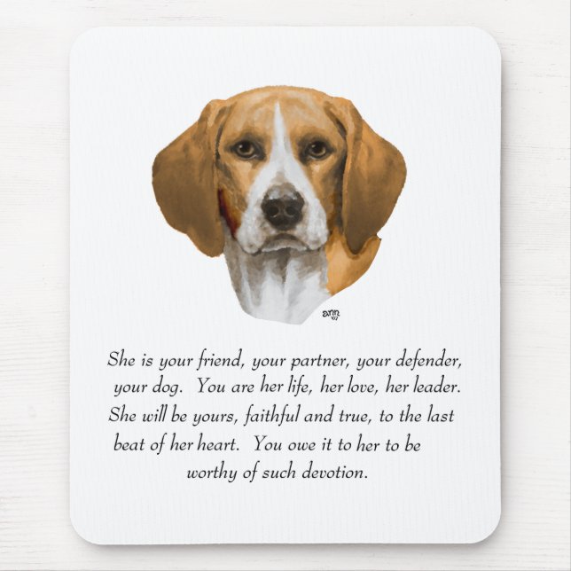 Beagle Keepsake Mouse Pad (Front)