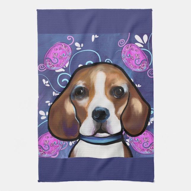 Beagle        kitchen towel (Vertical)