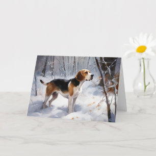 Beagle Let It Snow Christmas Card