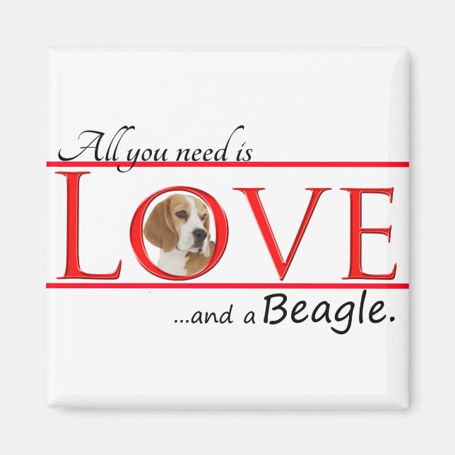 Beagle Love Magnet (Front)