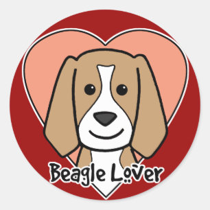 Beagle Lover Classic Round Sticker
