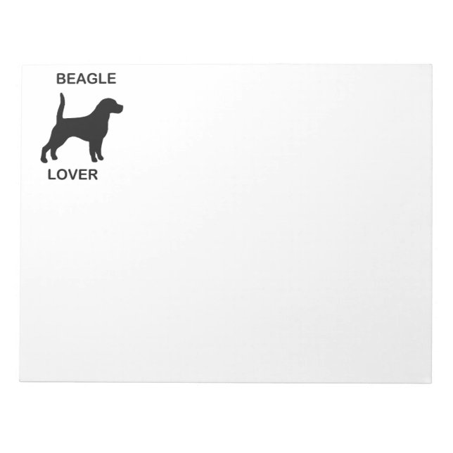 Beagle lover notepad (Front)