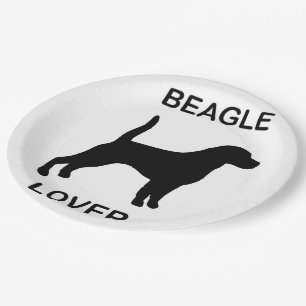 Beagle lover paper plate