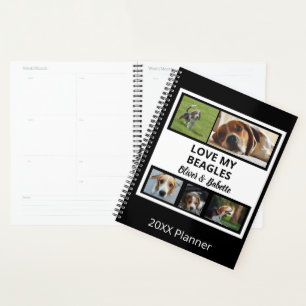 Beagle Lovers Custom Puppy and Dog Photo Collage Planner