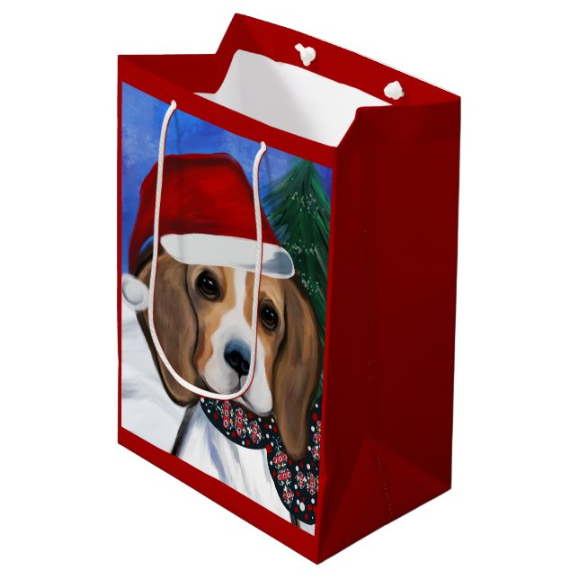 Beagle      medium gift bag (Front Angled)