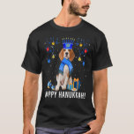 Beagle Menorah Hat Christmas Happy Hanukkah Jewish T-Shirt<br><div class="desc">Beagle Menorah Hat Christmas Happy Hanukkah Jewish</div>