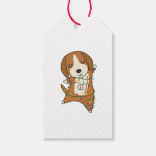 Beagle Merry Christmas Winter Animals Dog Gift Tags