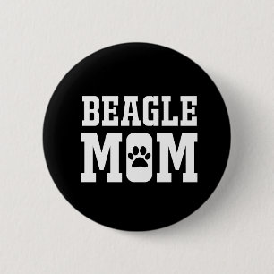beagle mom 2 inch round button