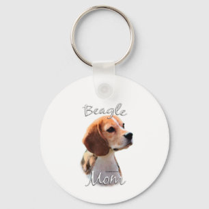Beagle Mom 2 Keychain
