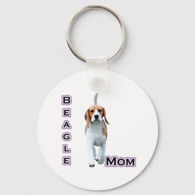 Beagle Mom 4 - Keychain (Front)