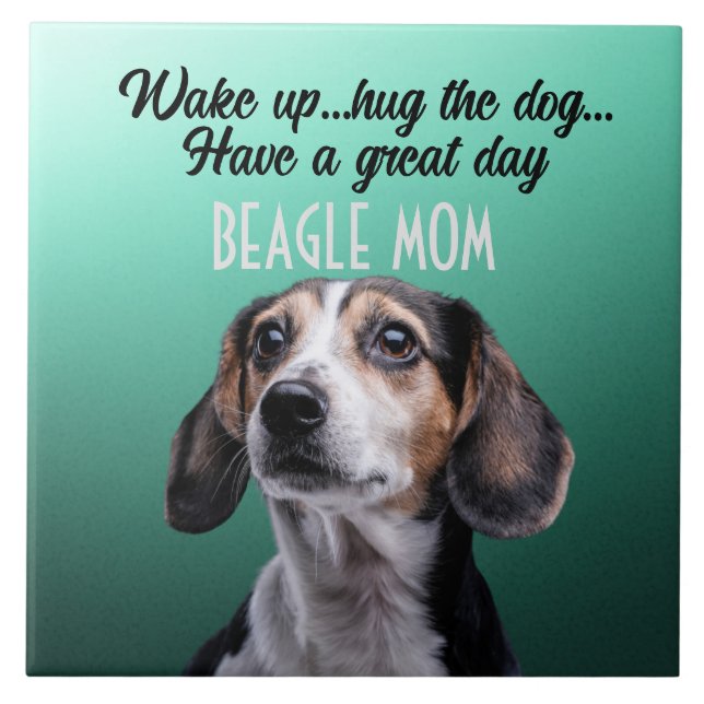 Beagle Mom Ceramic Tile (Front)