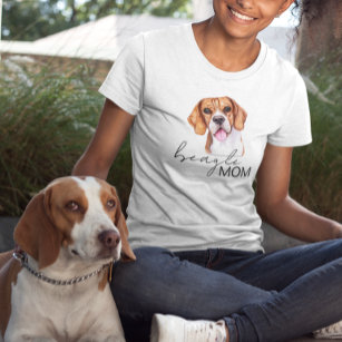 Beagle Mom Cute Watercolor Dog lover T-Shirt
