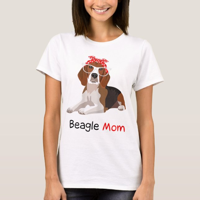 Beagle Mom Dog Bandana Pet Lover Gift WoBeagle T-Shirt (Front)