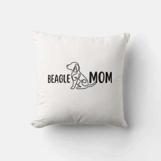 Beagle Mom | Dog Mom | Birthday Gift For Mom Throw Pillow