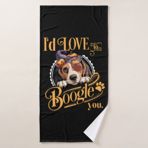 Beagle Mom Halloween Dog Lover Bath Towel