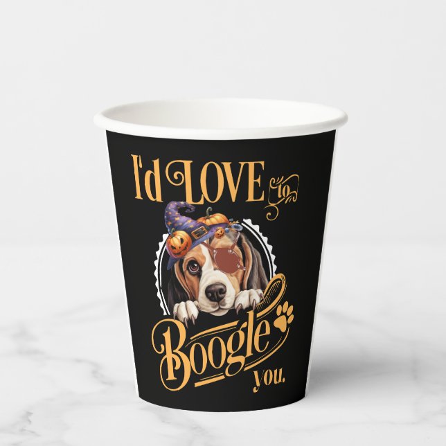 Beagle Mom Halloween Dog Lover Paper Cups (Front)