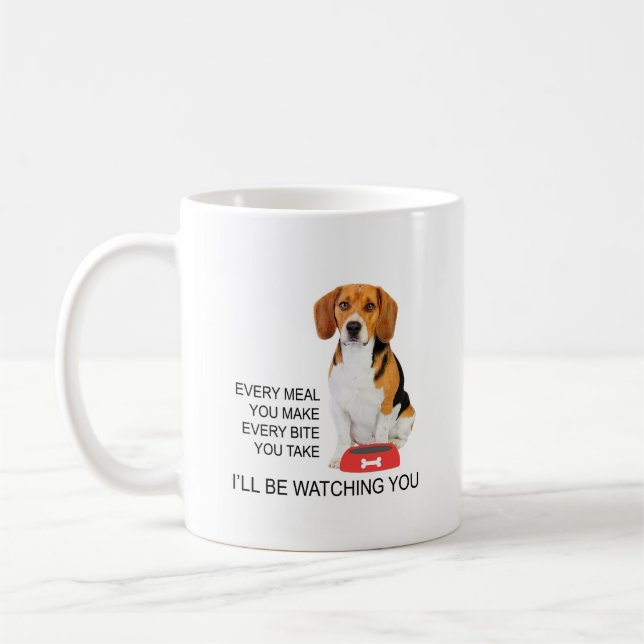 Beagle Mom Ill Be Watching Beagle  Coffee Mug (Left)