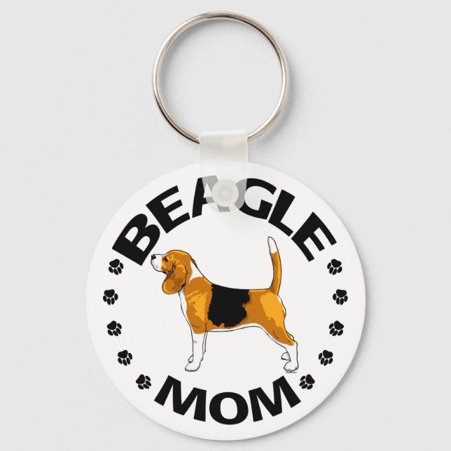 Beagle Mom Keychain (Front)